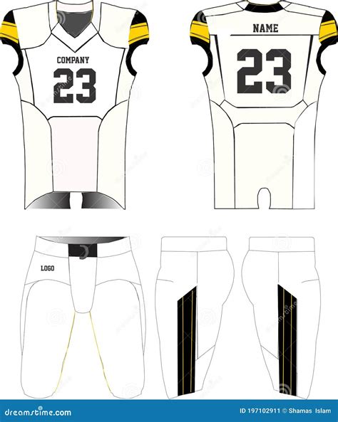 American Football Uniform Template