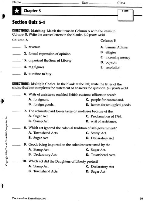 American Government Section 1 Quiz Answer Key Reader