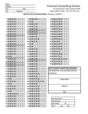 American Gunsmith Institute Test Answer Key Epub