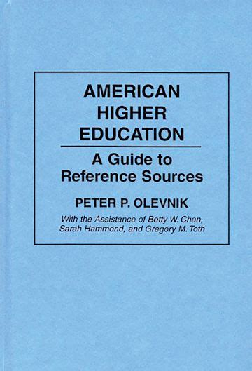 American Higher Education A Guide to Reference Sources Doc