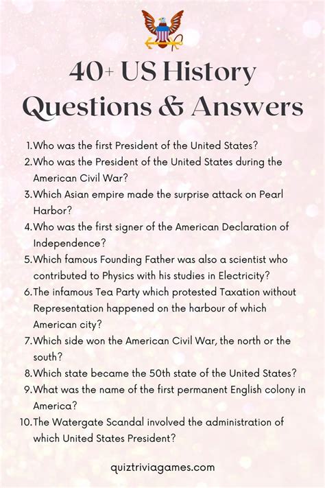 American History Quiz Questions Answers Doc