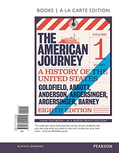 American Journey The Volume 1 Books a la Carte Edition 8th Edition Kindle Editon