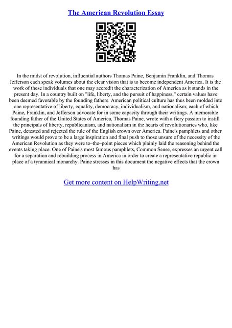 American Revolution Essay: A Comprehensive Examination