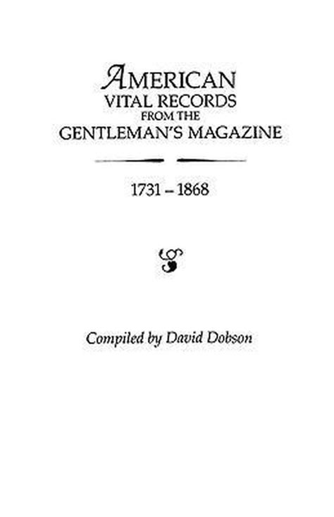 American Vital Records from the Gentleman's Magazine Reader