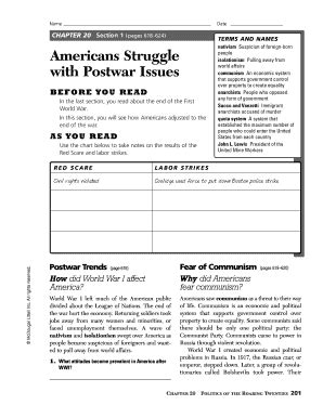 Americans Struggle With Postwar Issues Answer Key Kindle Editon