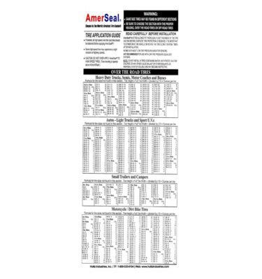 Amerseal Chart