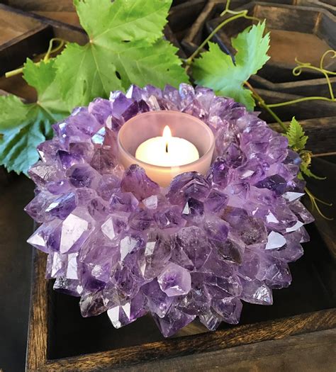 Amethyst Candle Holders: Illuminate Your Decor with the Healing Power of Crystals