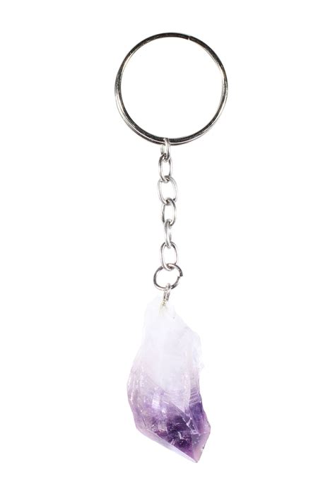 Amethyst Crystal Keychain