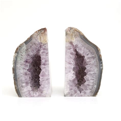 Amethyst Geode Bookends