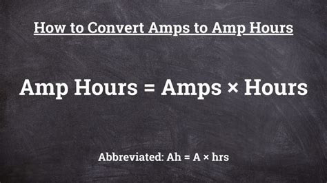 Amp Hours (Ah)