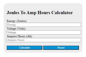 Ampere Hours to Joules: Unlocking the Energy Conversion Equation