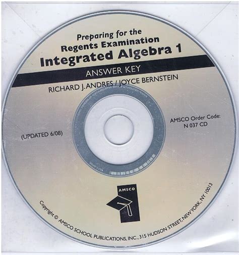 Amsco39s Integrated Algebra 1 Answer Key Epub