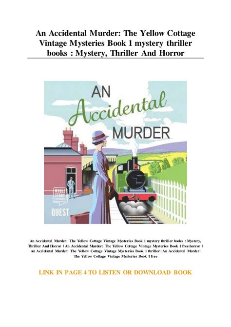 An Accidental Murder A Yellow Cottage Vintage Mystery Volume 1 PDF