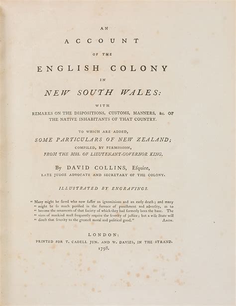 An Account of the English Colony in New South Wales Complete Doc