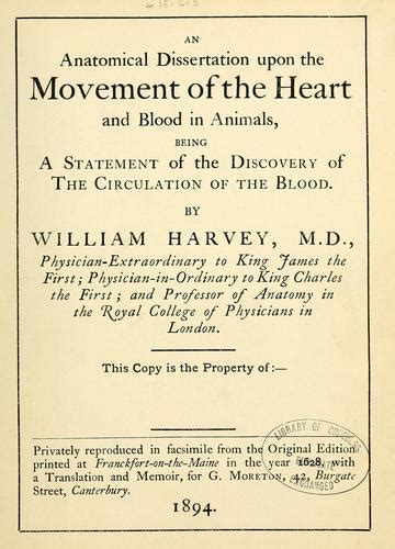 An Anatomical Dissertation Upon the Movement of the Heart and Blood in Animals Being a Statement of the Discovery of the Circulation of the Blood Epub