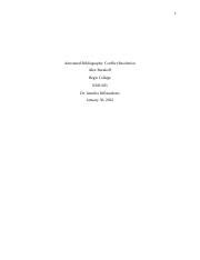 An Annotated Bibliography Of Conflict Resolution Resources 3 Doc