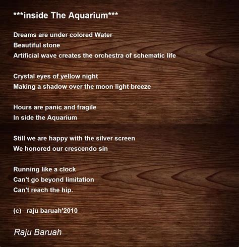 An Aquarium: Poems Reader