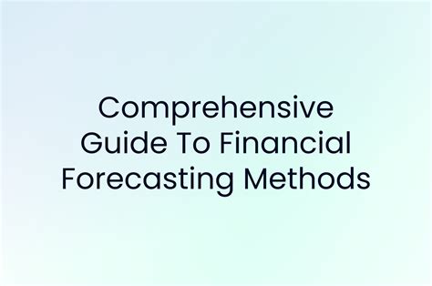 An In-Depth Guide to Financial Forecasting (FCST)