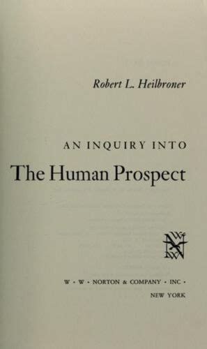 An Inquiry Into the Human Prospect PDF