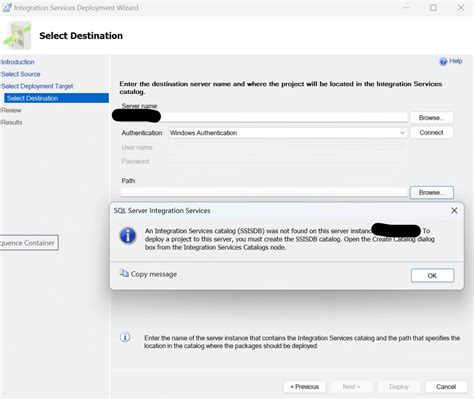 An Integration Services Catalog Was Not Found