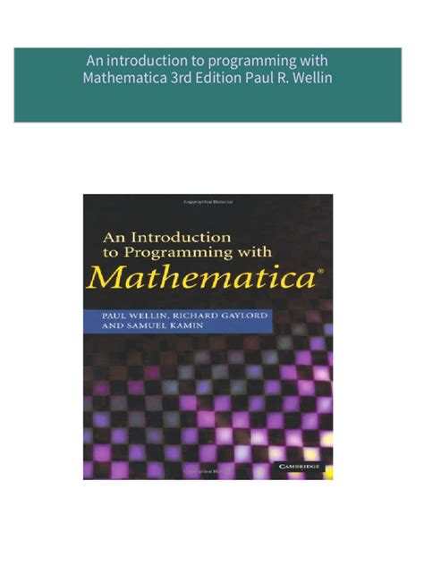 An Introduction To Programming With Mathematica Third Edition Pdf Epub