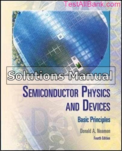 An Introduction To Semiconductor Devices Neamen Solutions Manual Kindle Editon