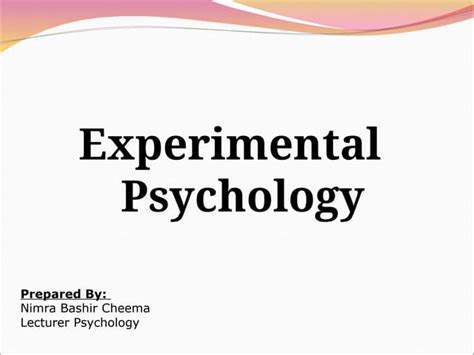 An Introduction to Experimental Psychology Reader