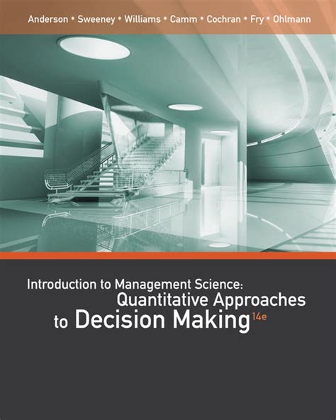 An Introduction to Management Science Quantitative Approaches to Decision Making Kindle Editon