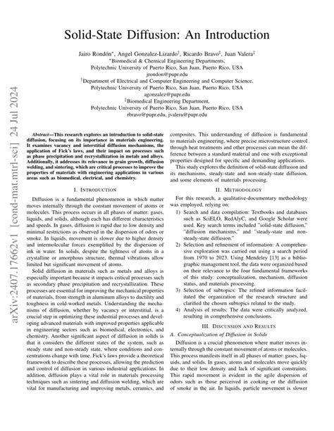 An Introduction to Solid State Diffusion Doc