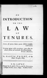 An Introduction to the Law of Tenures Reader