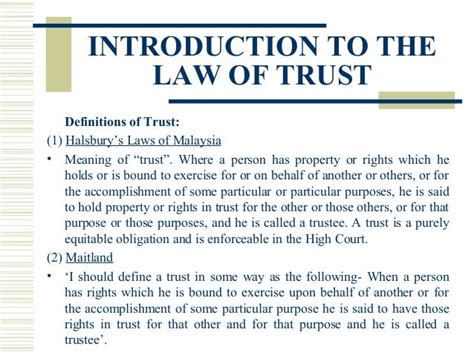 An Introduction to the Law of Trusts Epub