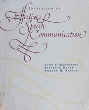 An Invitation to Effective Speech Communication Epub