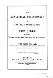 An analytical concordance to the Holy Scriptures Kindle Editon