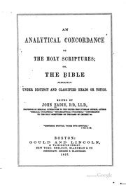 An analytical concordance to the Holy Scriptures Kindle Editon