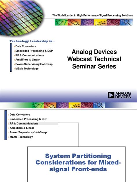 Analog Devices: A Leader in Analog and Mixed-Signal Solutions