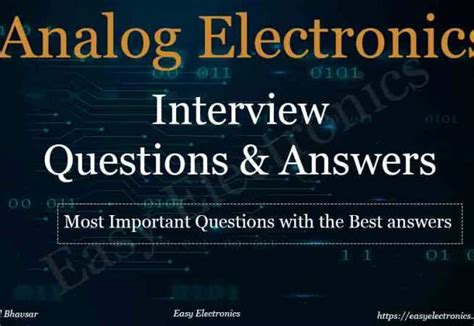 Analog Electronics Interview Questions And Answers Epub