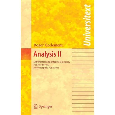 Analysis II Differential and Integral Calculus Kindle Editon