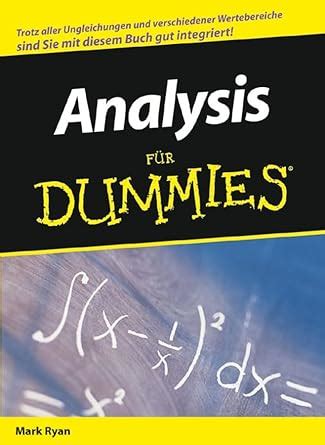 Analysis fr Dummies Fur Dummies German Edition Reader