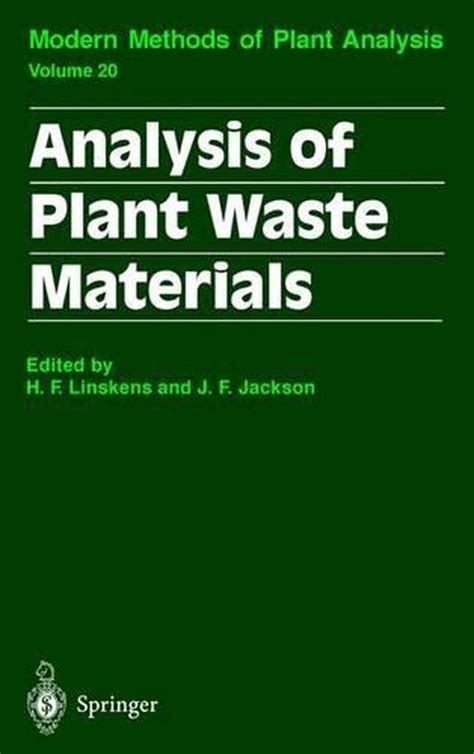 Analysis of Plant Waste Materials PDF