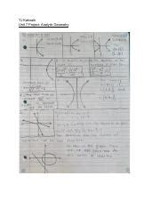 Analytic Geometry Unit 7 Review Answers Doc