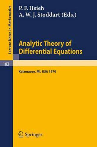 Analytic Theory of Differential Equations The Proceedings of the Conference at Western Michigan Univ Kindle Editon