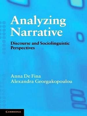 Analyzing Narrative Discourse and Sociolinguistic Perspectives Kindle Editon