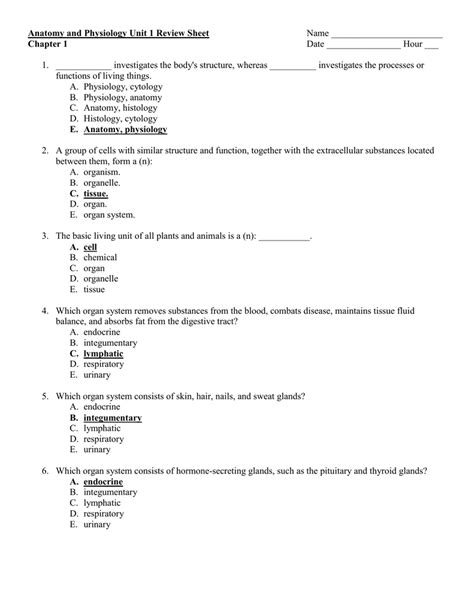 Anatomy And Physiology Chapter 6 Answer Key Epub