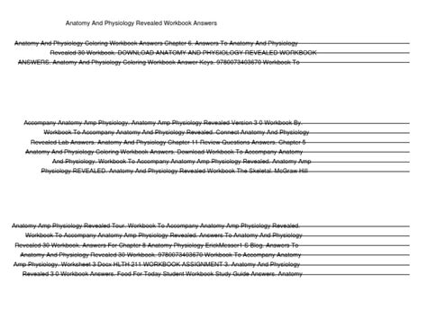 Anatomy And Physiology Revealed Workbook Answers Ebook Reader