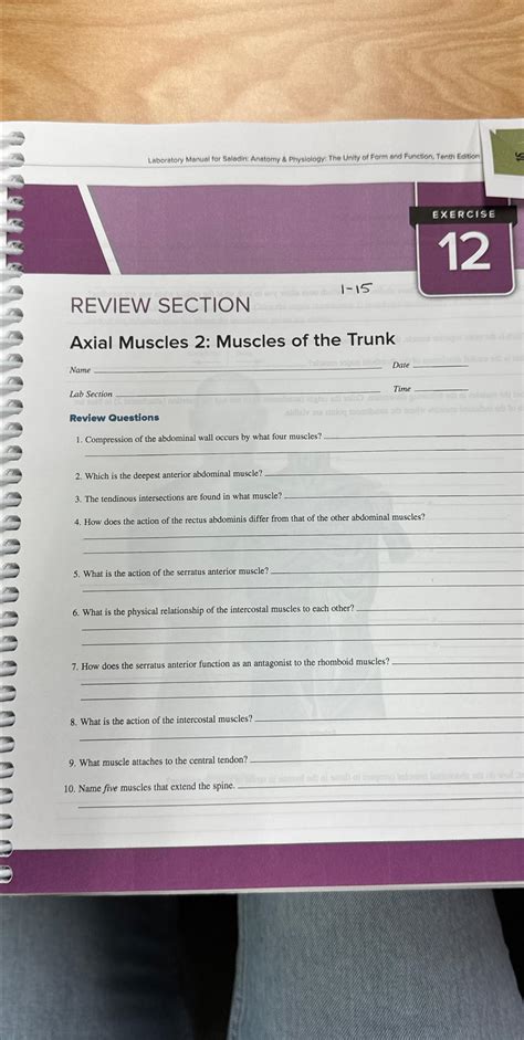 Anatomy Lab Manual Exercise 13 Answers Kindle Editon