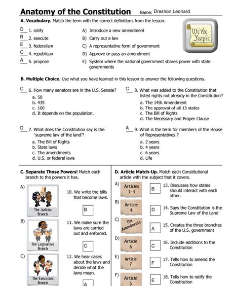 Anatomy Of The Constitution Icivics Answer Key Epub