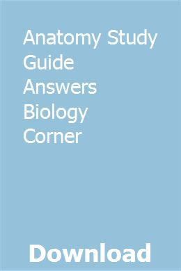 Anatomy Study Guide Answers Biology Corner pdf Epub