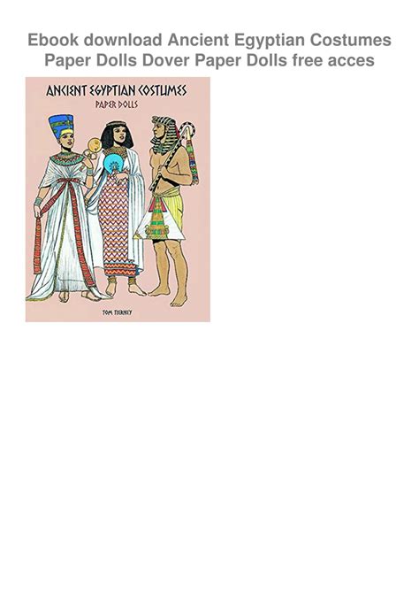 Ancient Egyptian Costumes Paper Dolls (Dover Paper Dolls) Ebook Epub