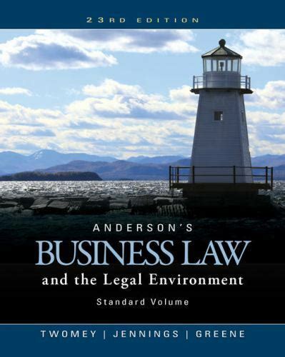 Anderson s Business Law and the Legal Environment Standard Volume MindTap Course List PDF