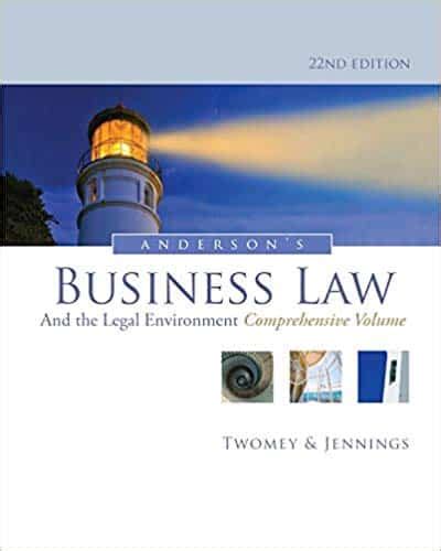 Andersons Business Law 22nd Edition Ebook Epub